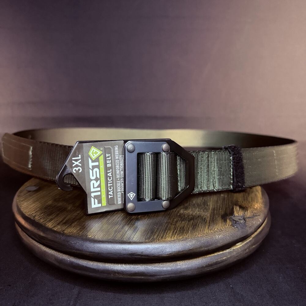First Tactical Rigger Belt Size 3XL 48"-50" OD Green Nylon Web Metal Buckle 1.5"